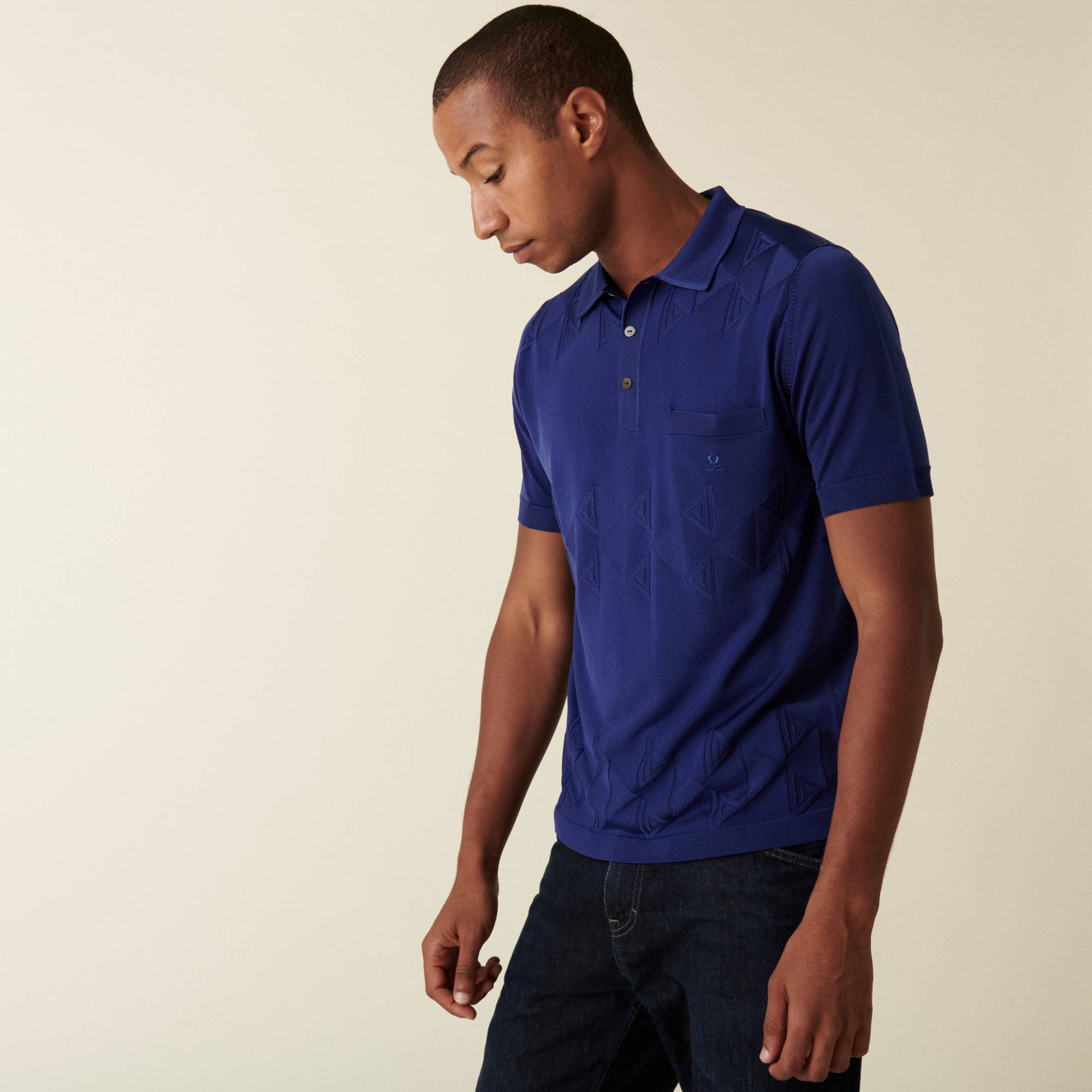 Fil Lumière polo shirt with elbow patches