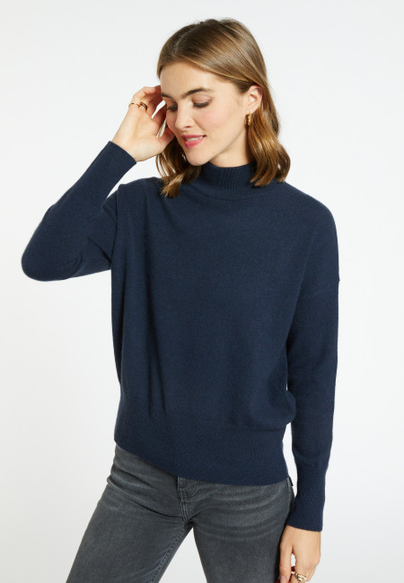 Recycled cashmere sleeveless turtleneck sweater - Dalya